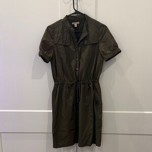 Burberry Dark Olive Mini Dress